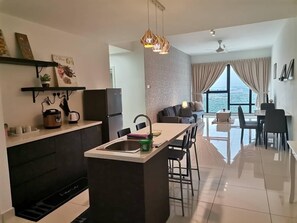 Living area - Sea/City Southkey Mosaic 2BR+4FREE @ Natol (Johor Bahru)