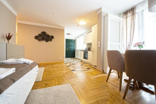 1 bedroom, iron/ironing board, travel crib, free WiFi