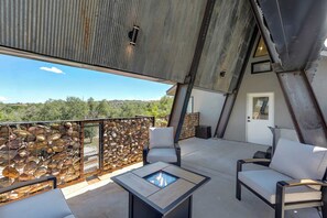 Terrace/patio - A-Frame Wonders! Hot Tub w Mountain Views! (Colorado Springs)