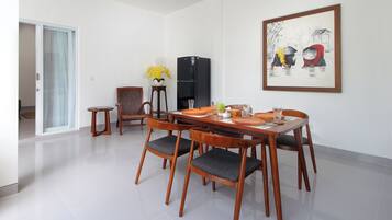 Villa, 2 Bedrooms | Living area | 40-inch flat-screen TV with cable channels