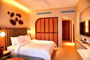 Chambre Prestige double, balcon, vue sur la mer | Coffre-fort, bureau, rideaux dâobscurcissement, accĂšs au Wi-Fi (inclus)