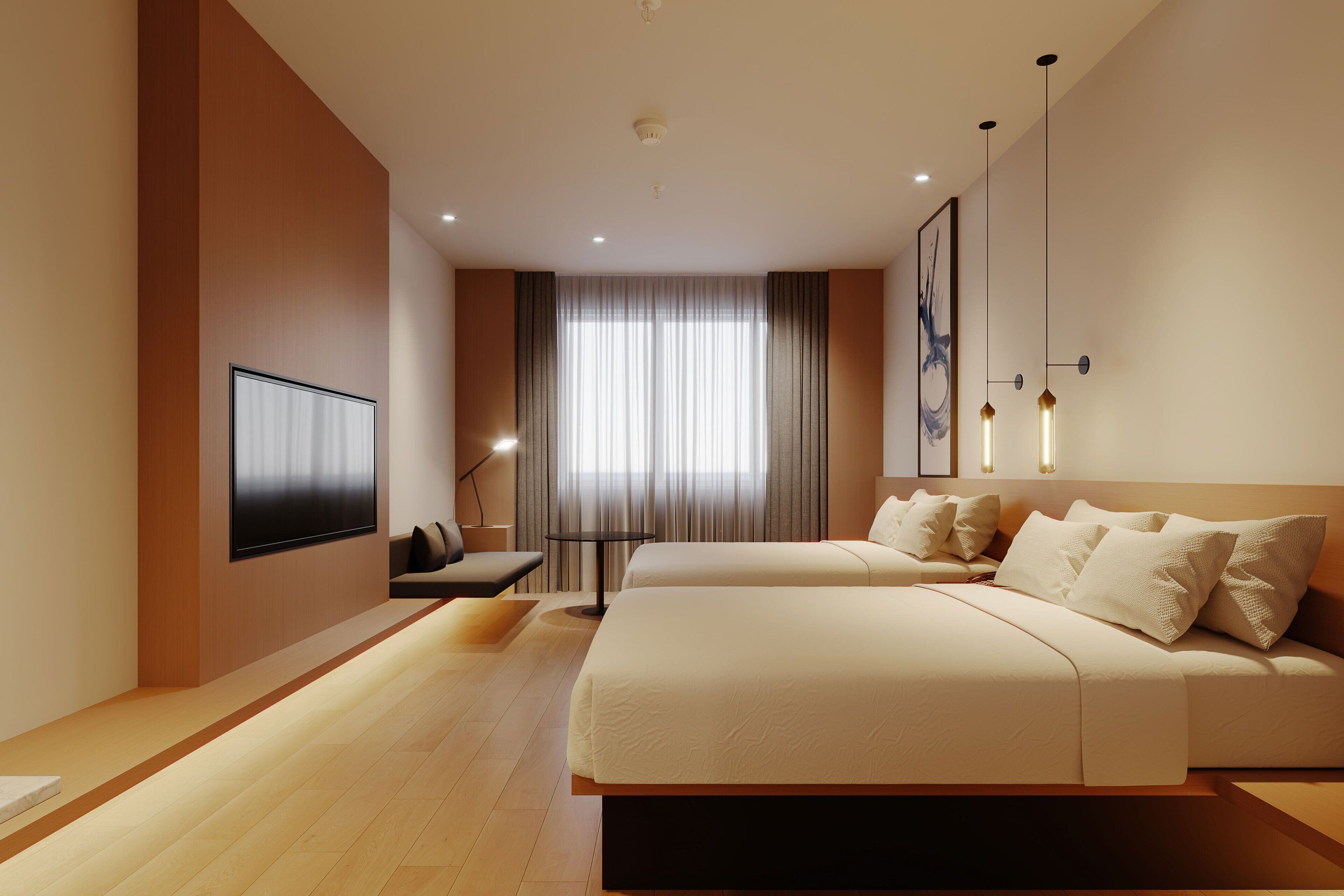 Premier Room, 2 Double Beds, City View