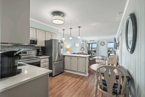 Fridge, microwave, oven, stovetop - Ocean Forest Villas Unit D304 - Ocean view (Myrtle Beach)