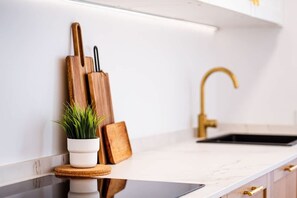 Fridge, oven, stovetop, dishwasher