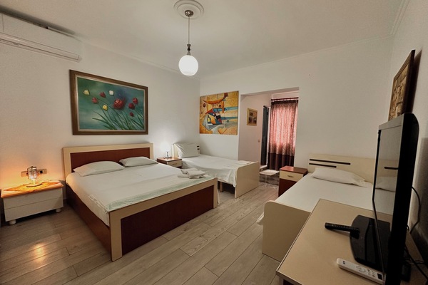 Family Quadruple Room, Garden View | Iron/ironing board, free WiFi