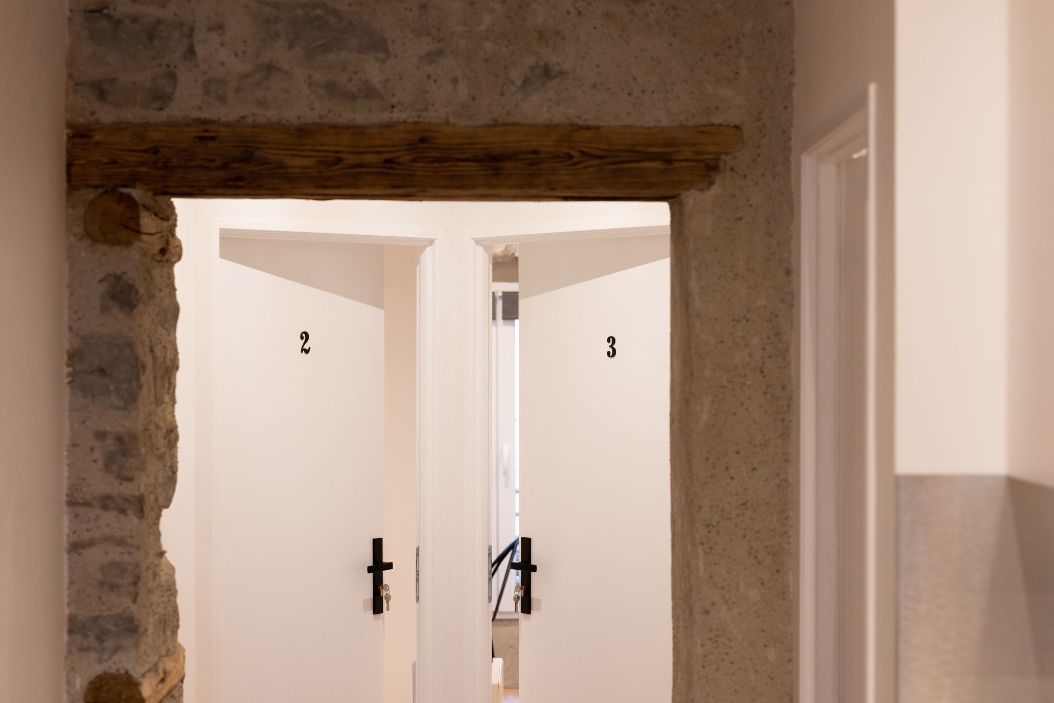 Douche, sèche-cheveux, serviettes fournies, papier toilette