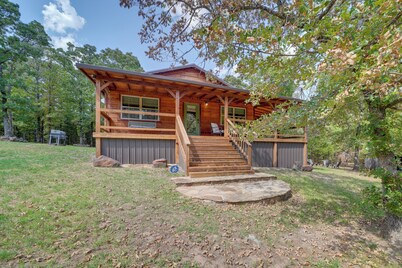 Clayton Cabin w/ Wraparound Deck: Steps to Lake!