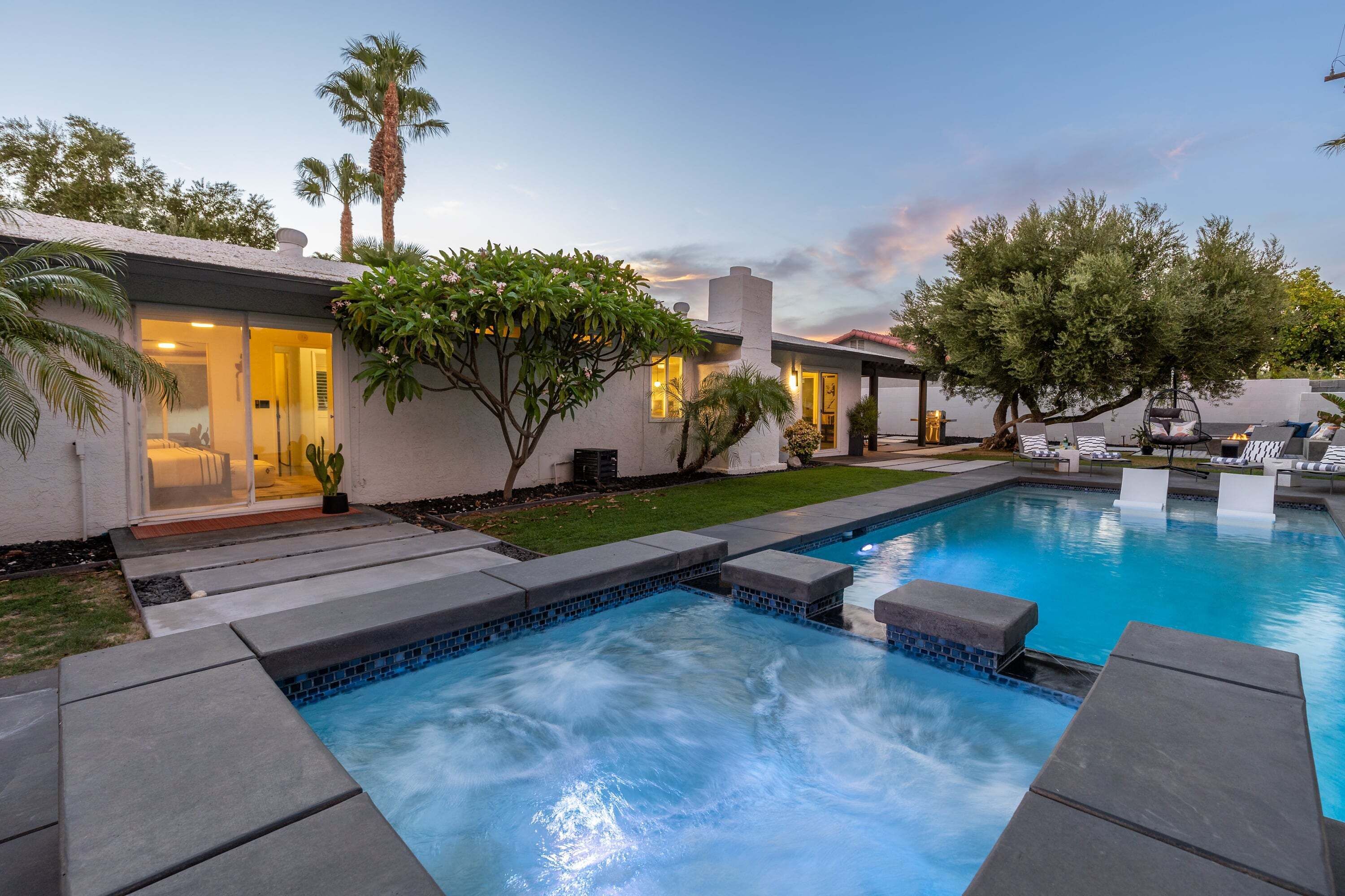A heated pool