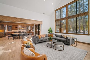 Televisión y chimenea 