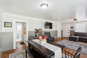 House, 2 Bedrooms | Living area | Smart TV, streaming services - Charming Downtown Mccloud Retreat 2 Bedroom Home (McCloud)