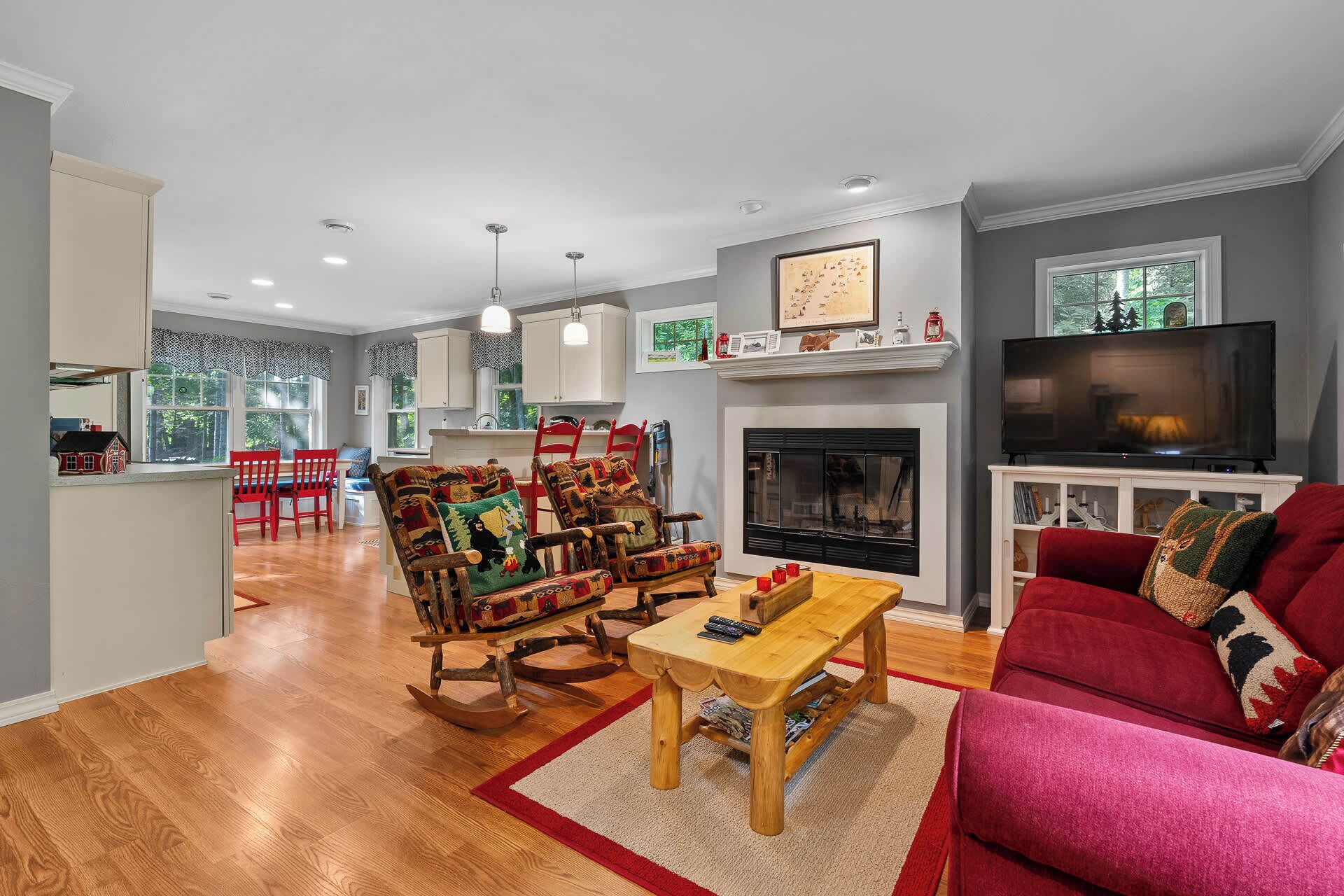 Smart TV, fireplace, offices