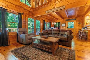 Televisie, een open haard en boeken