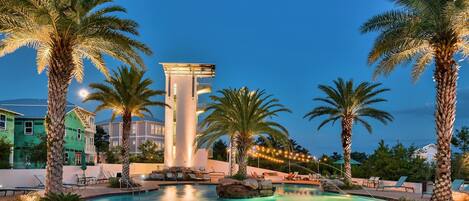 Outdoor pool, a heated pool