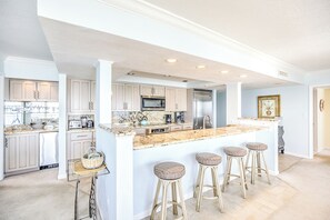 Fridge, microwave, oven, stovetop - Wraparound Ocean Views 2bedroom Deluxe Condo (Key Colony Beach)