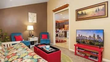 1 bedroom, iron/ironing board, travel crib, WiFi
