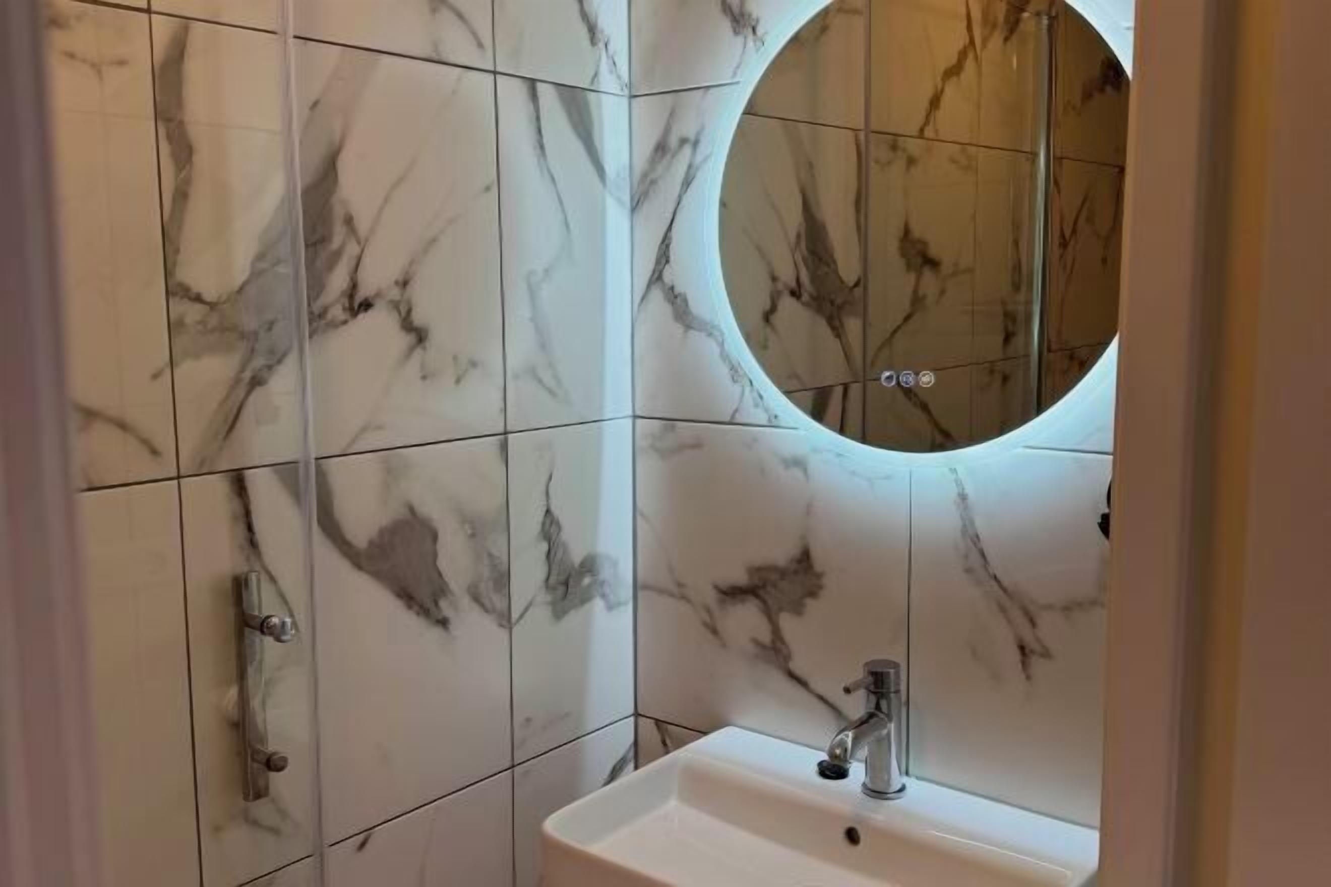 Bathroom | Shower, free toiletries, hair dryer, towels