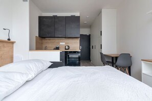 Desk, iron/ironing board, free WiFi, bed sheets - Central Tiny Flat w/1GB Wi-Fi + SMART TV | A/C (Praha 5)