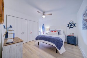 4 bedrooms, iron/ironing board, travel cot, WiFi