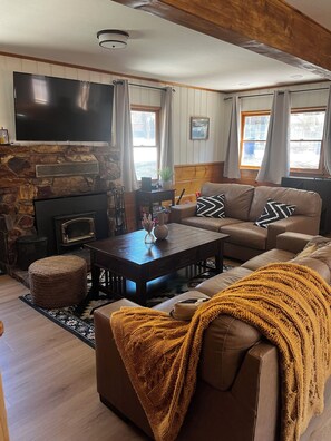 Smart TV, fireplace, books - Baby Bears Cabin -3BD, Kid+Dog Friendly, AC&Heating, BBQ, Deck&Jacuzzi (Big Bear)