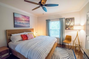 2 bedrooms, iron/ironing board, WiFi, bed sheets