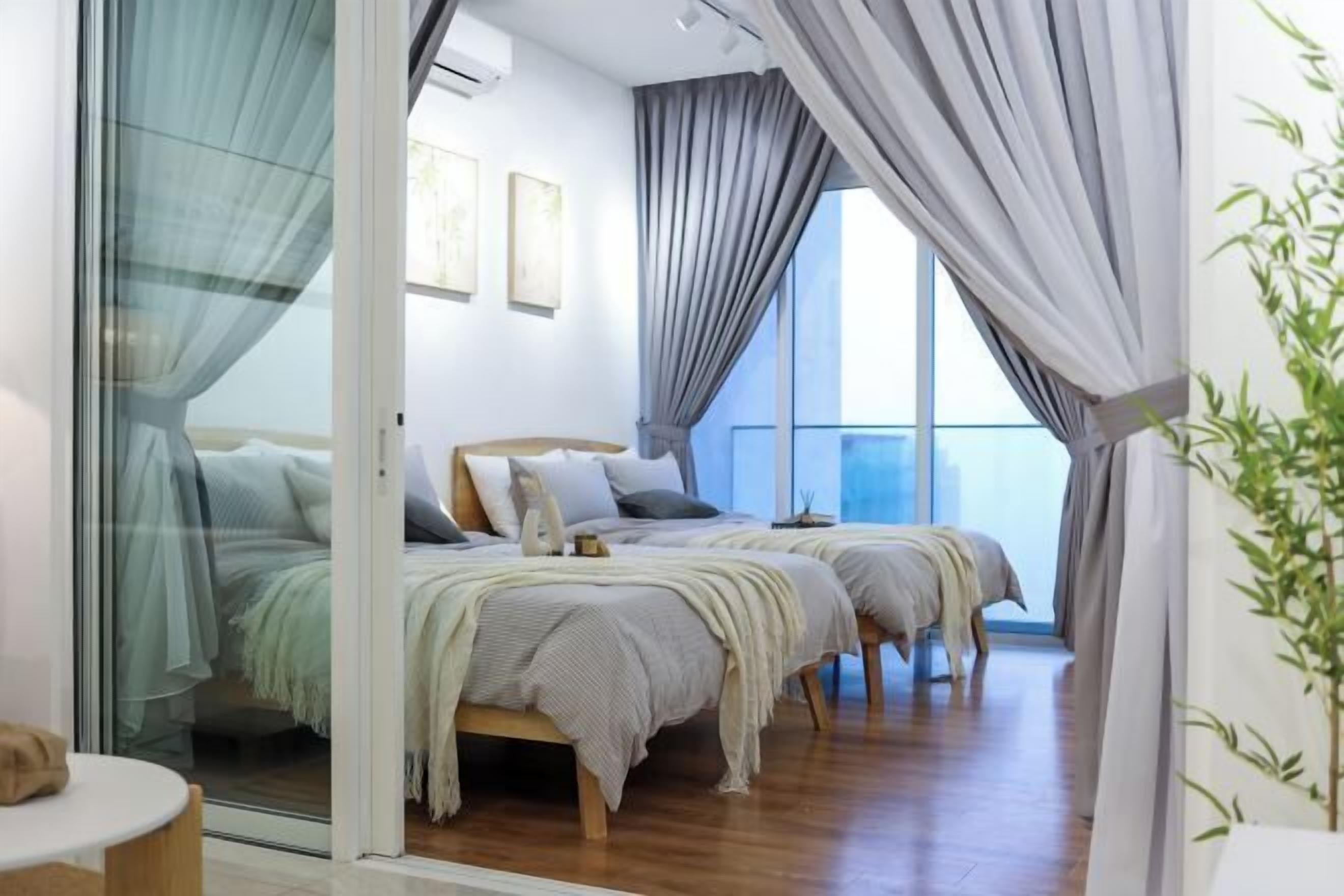 Individually decorated, individually furnished, desk, laptop workspace