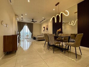 55-inch Smart TV with digital channels, Netflix, streaming services - Quill Residence (Kuala Lumpur)
