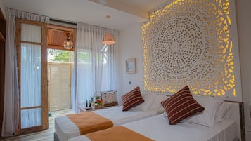 Deluxe Double Room, 3 Bedrooms, Patio, Ground Floor | In-room safe, free WiFi
