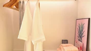 Standard Apartment, Beach View | Bathroom | Shower, hair dryer, towels, soap