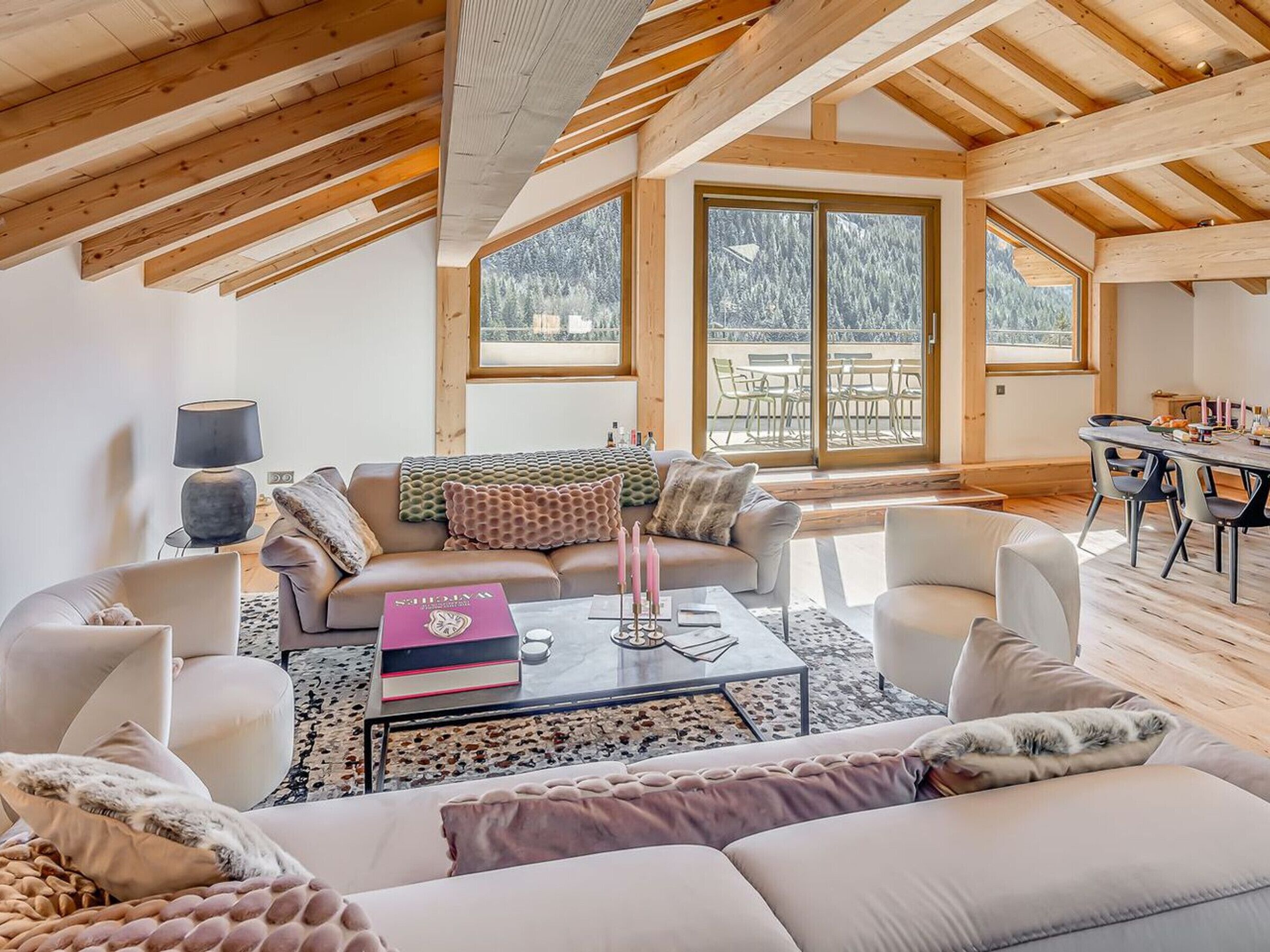 Télévision, cheminée, chaîne hi-fi