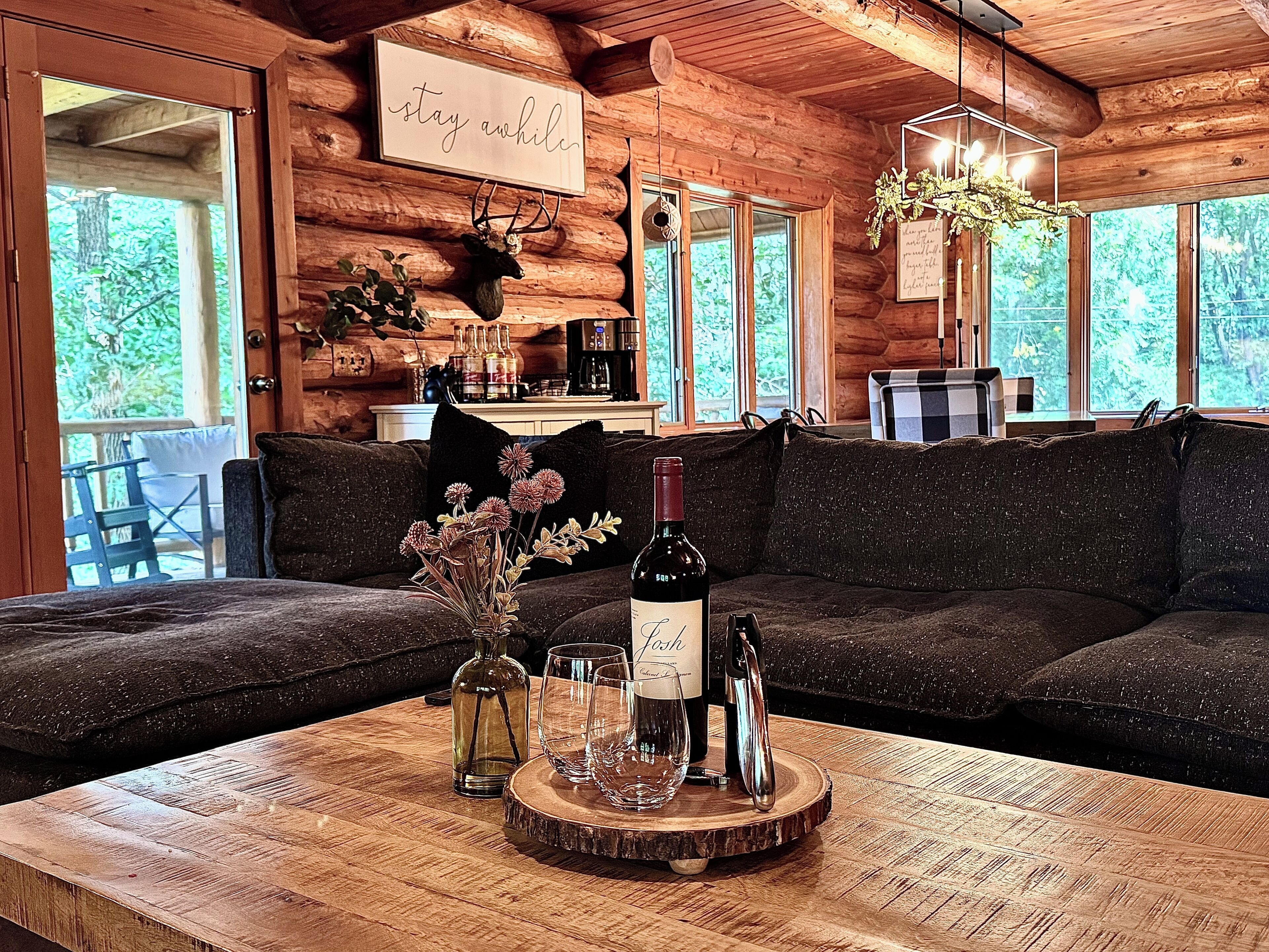 Smart TV, fireplace, video games, foosball