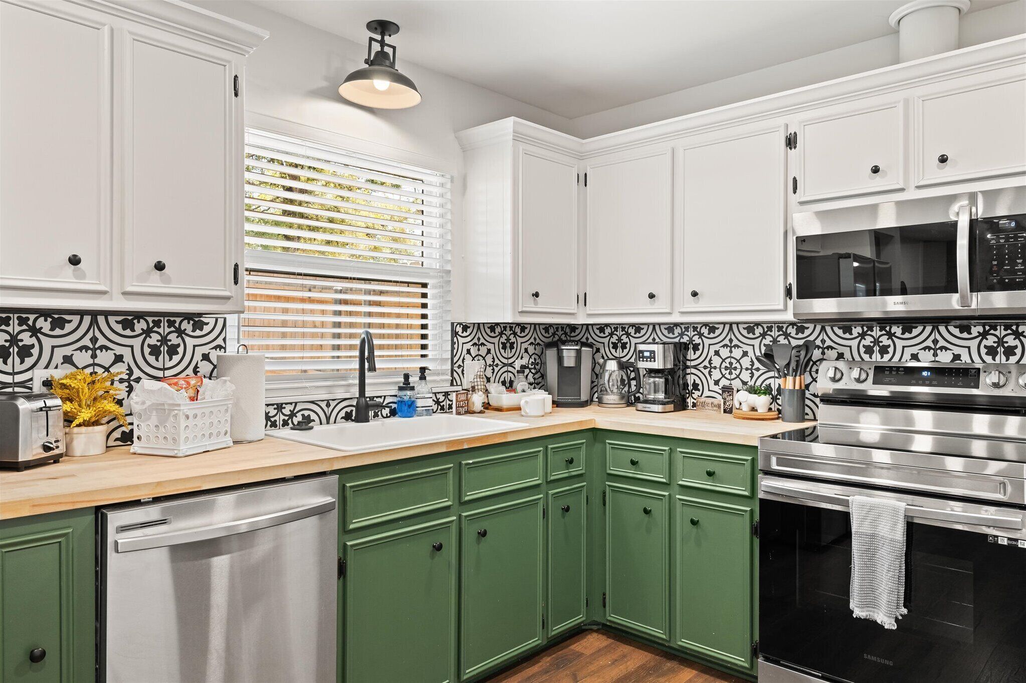 Microwave, oven, stovetop, dishwasher