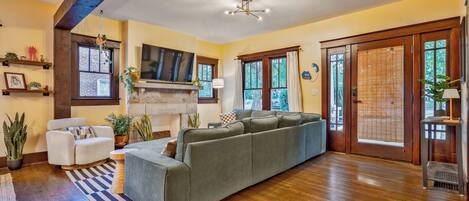 TV connectée, cheminée