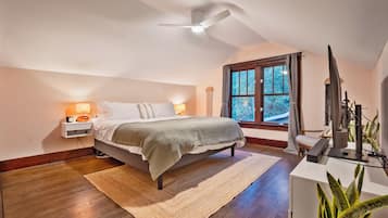 4 habitaciones, tabla de planchar con plancha, wifi y ropa de cama