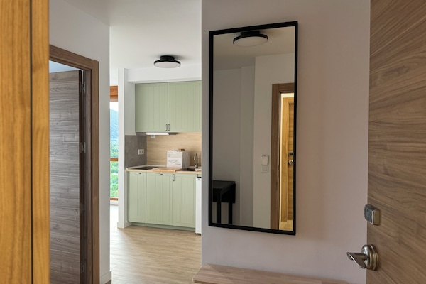 Appartement | Woonruimte | Een 49-inch televisie met digitale zenders