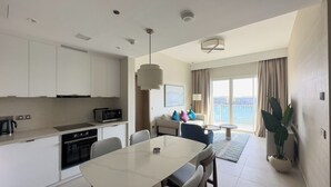 Superior Suite, Marina View | Living area | 45-inch Smart TV with satellite channels - Vida Marassi By Bird Nest (El Alamein)