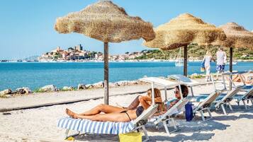 Am Strand, Strandtücher