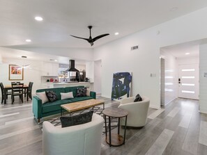 Smart TV, fireplace, offices