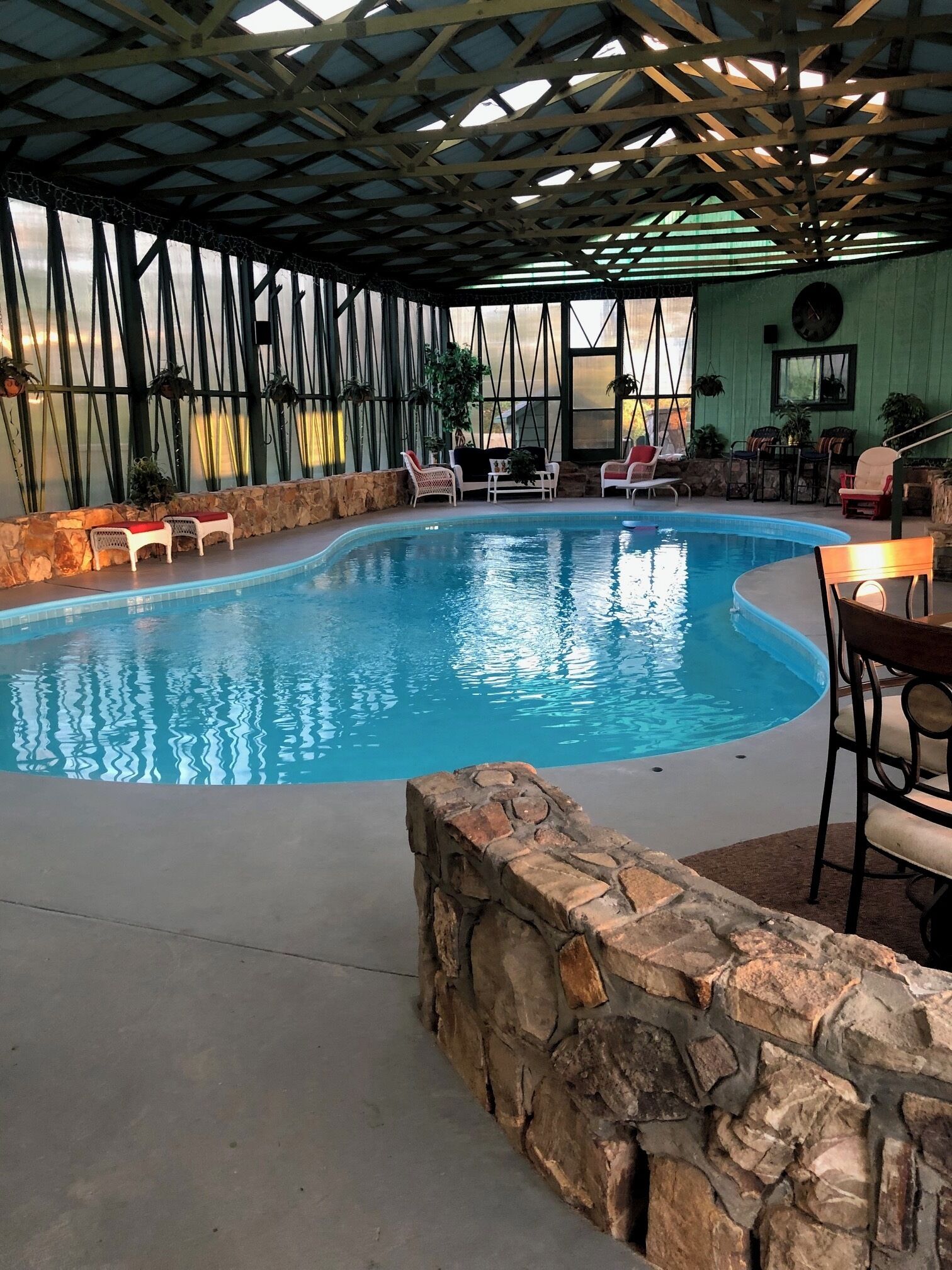 Indoor pool, a heated pool
