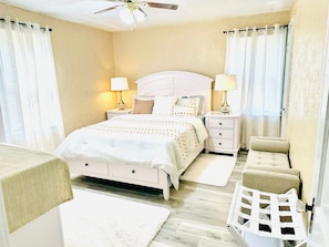 2 dormitorios, tabla de planchar con plancha, wifi y ropa de cama