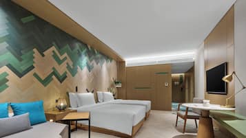 In-room safe, desk, blackout curtains, iron/ironing board
