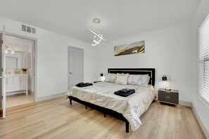 2 bedrooms, in-room safe, iron/ironing board, travel cot