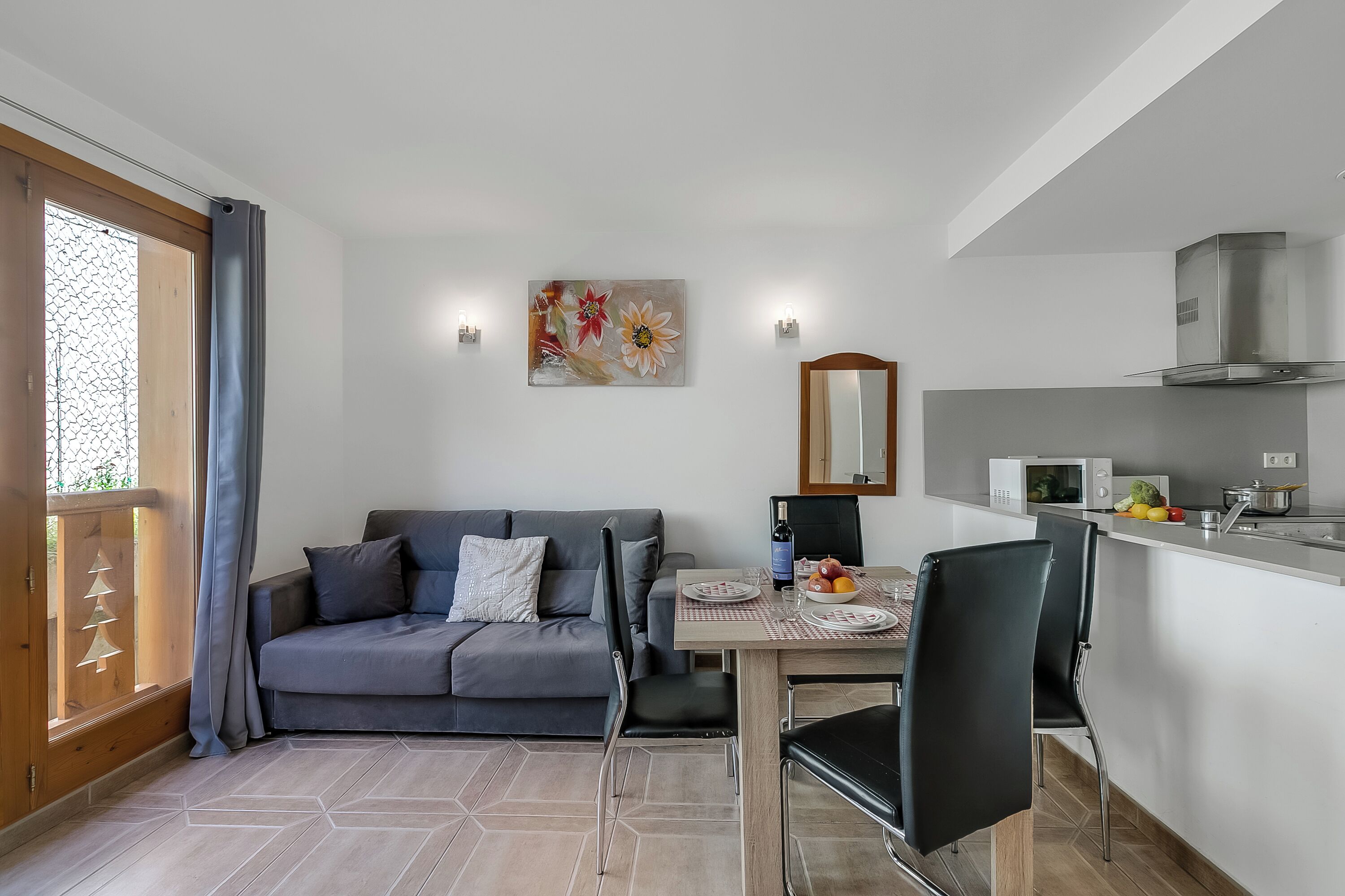 Leilighet – standard, flere soverom (El Tarter Ski Apartment for Families) | Eget kjøkken | Kjøleskap, mikrobølgeovn, ovn og kokeplater