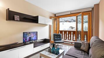 Apartamento famĂlia, 1 quarto (Andorra Mountain Accommodation) | Ărea de estar | TV de tela plana