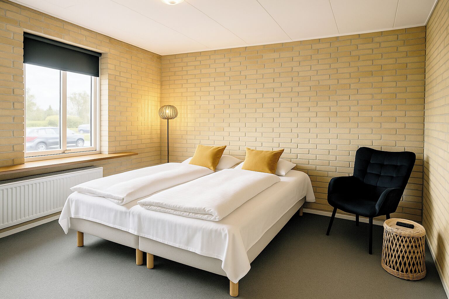 Habitación doble | Ropa de cama de alta calidad, escritorio, cortinas opacas y wifi gratis