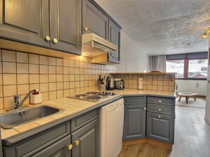Fridge, dishwasher - Renovated studio cabin at the foot of the slopes (La Plagne)