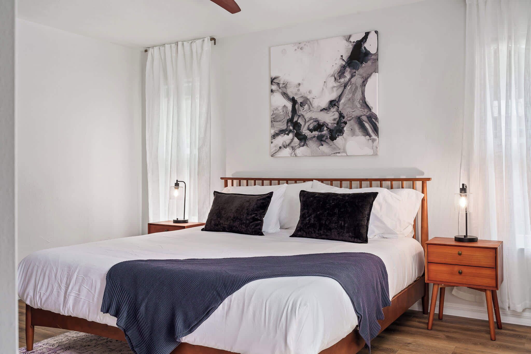 4 habitaciones, tabla de planchar con plancha, cuna de viaje y wifi 