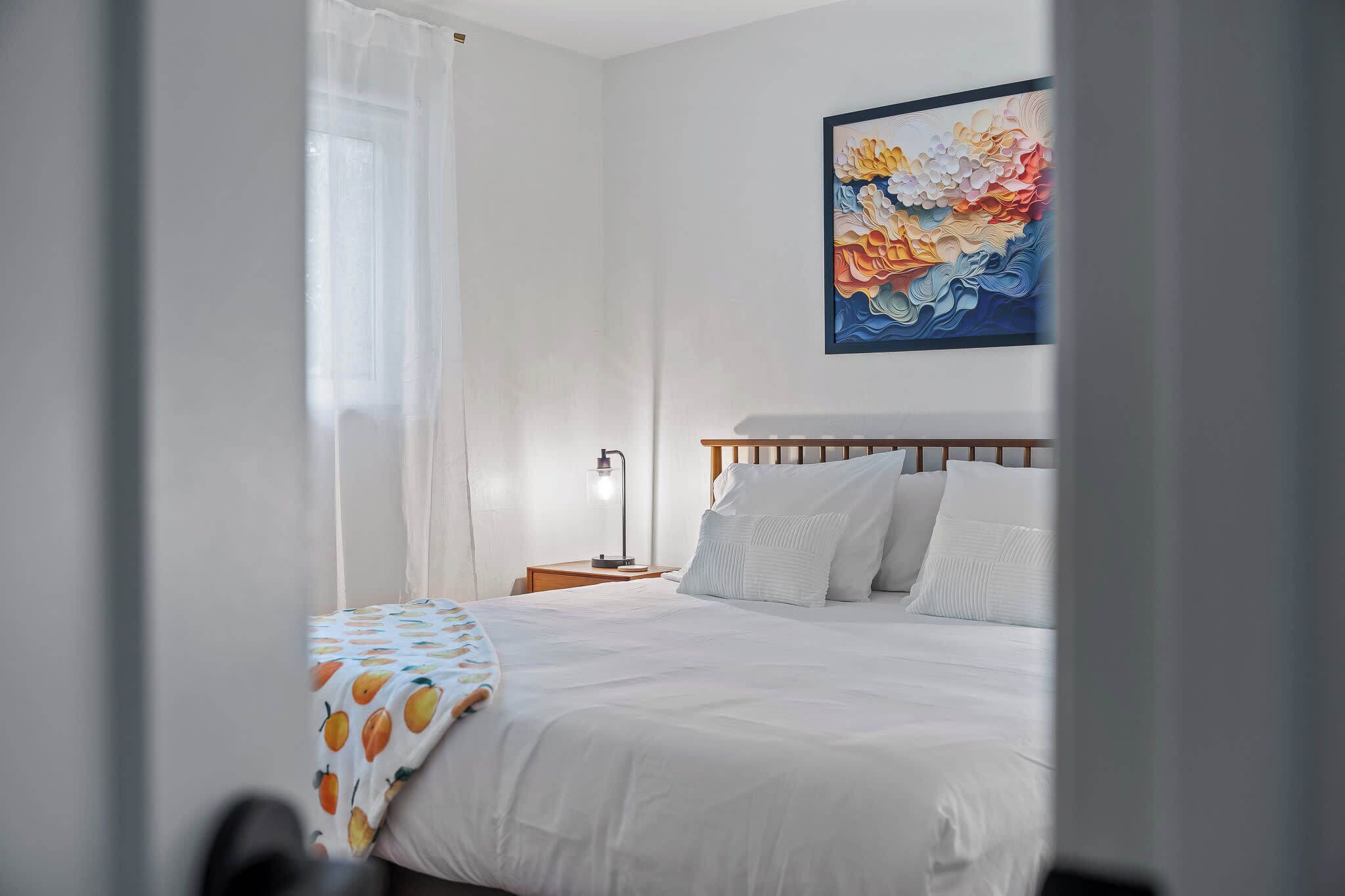 4 habitaciones, tabla de planchar con plancha, cuna de viaje y wifi 