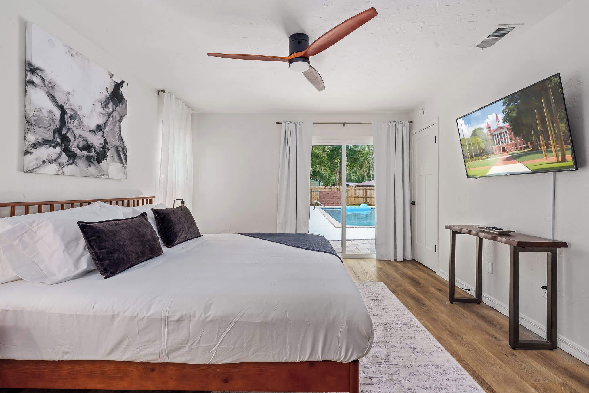 4 bedrooms, iron/ironing board, travel crib, WiFi