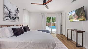 4 bedrooms, iron/ironing board, travel crib, WiFi