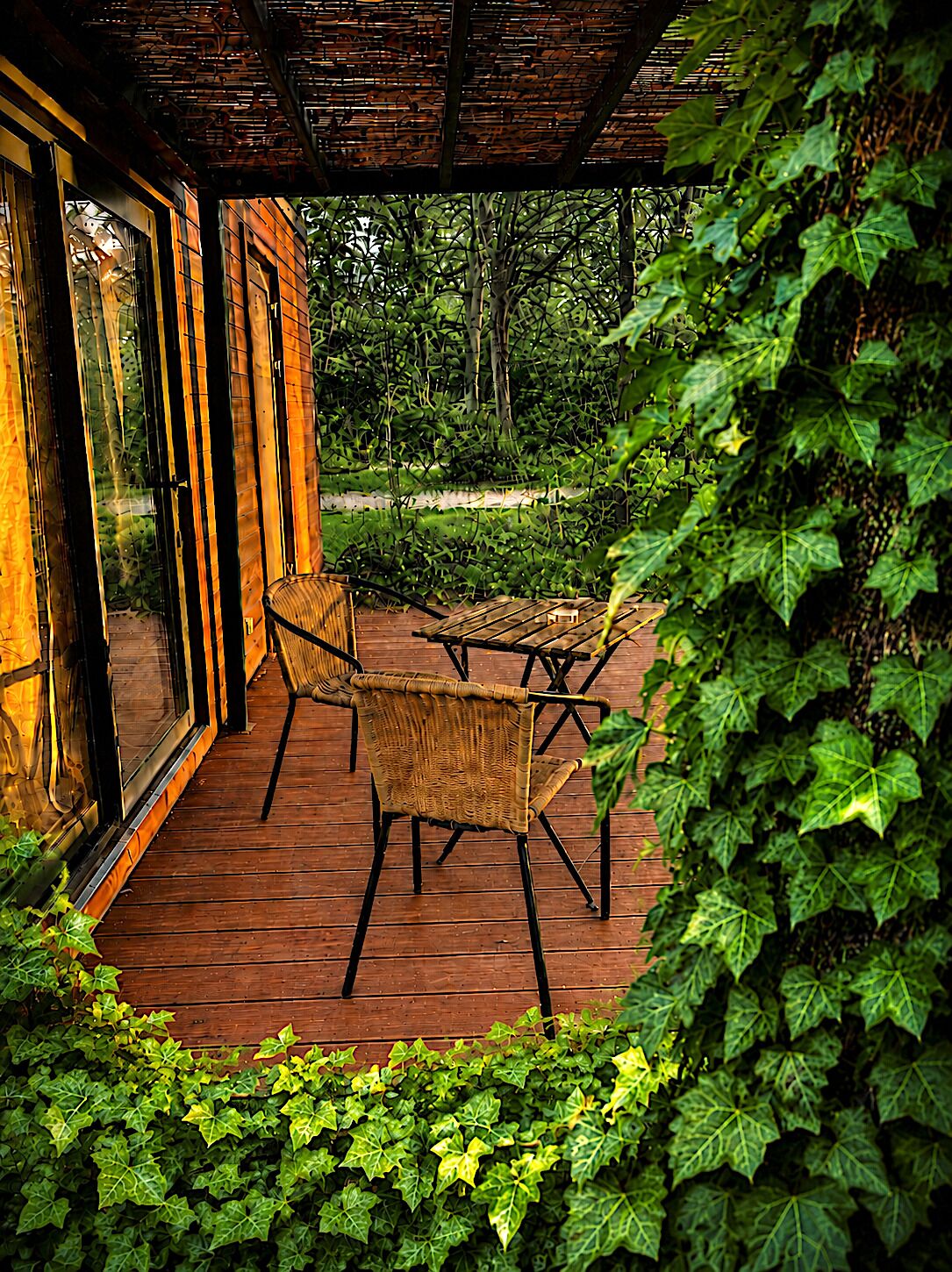 Habitación Confort doble, vistas al jardín | Terraza o patio
